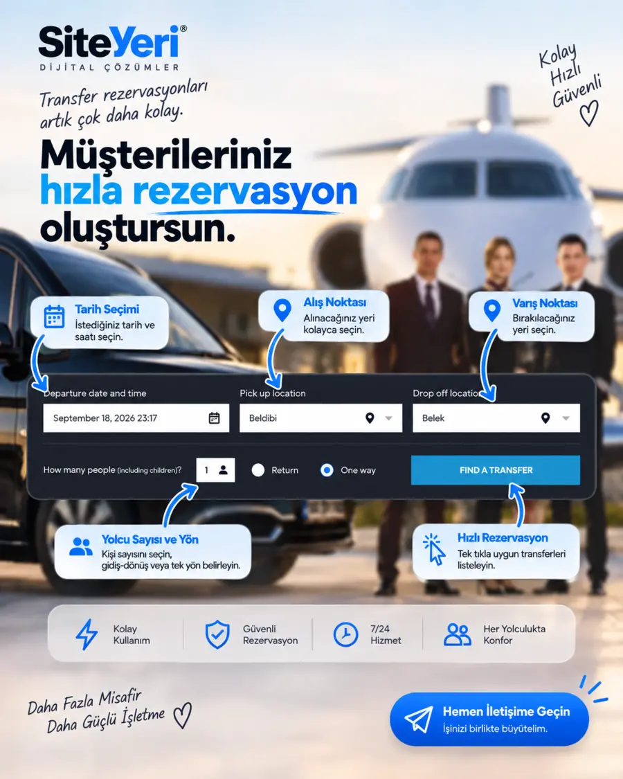 Transfer web sitesi örneği